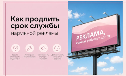 Как продлить срок службы наружной рекламы в  Новокубанске